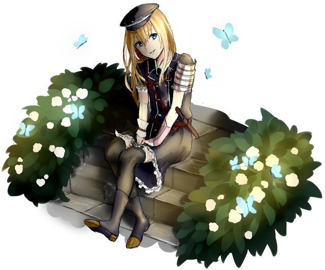 Woman sitting stone bench bush free wallpaper for desktop - medium preview image