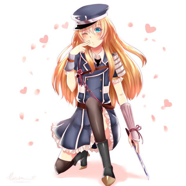 Girl hat sword anime armor free wallpaper for tablet - medium preview image