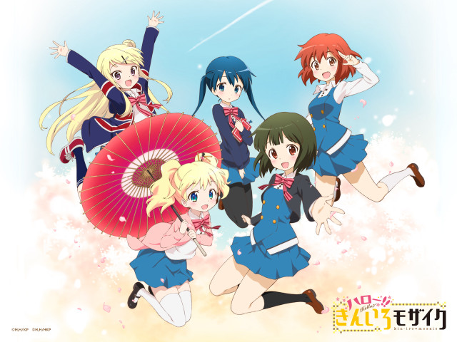 Anime girls umbrellas snow sky free wallpaper for desktop - medium preview image