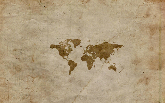 World map paper brown background #2 free wallpaper for desktop - medium preview image