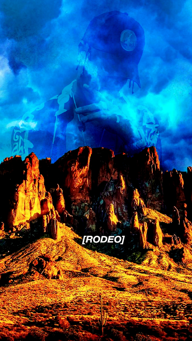 Mountain man horse fiery volcano free wallpaper for mobile - medium preview image