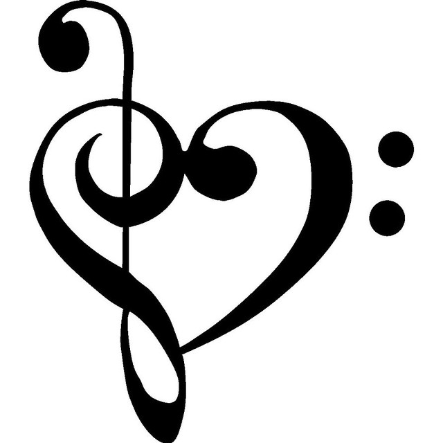 Heart treble musical note image free wallpaper for tablet - medium preview image