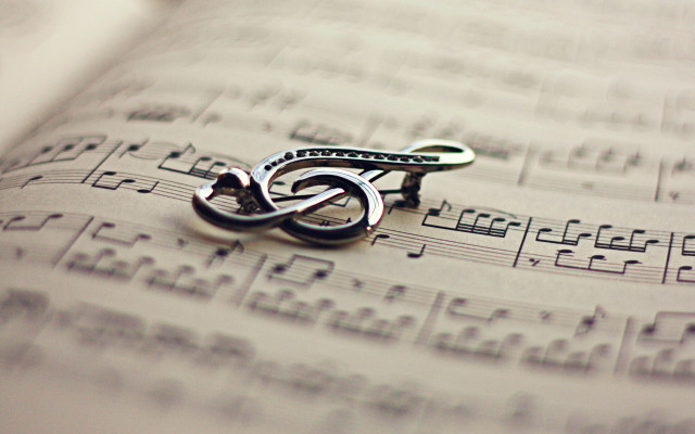 Scissors sheet music notes background free wallpaper for desktop - medium preview image