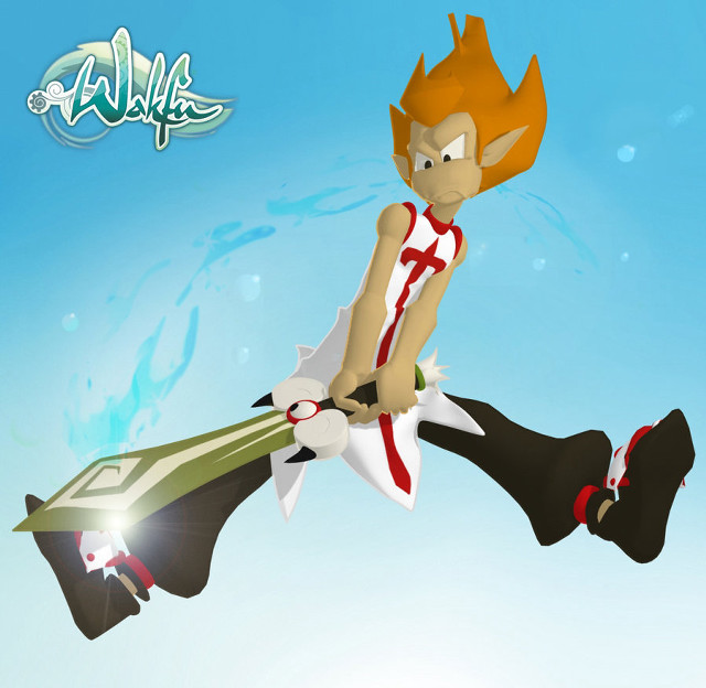 Cartoon character flying sword red free wallpaper for tablet - medium preview image