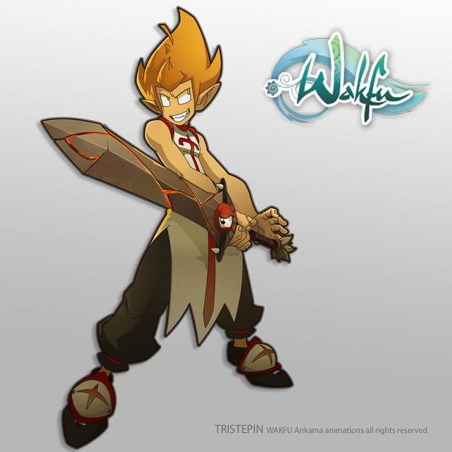 Cartoon character holding sword blade free wallpaper for tablet - medium preview image