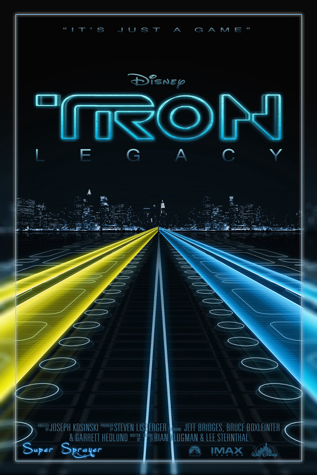 Iron legacy neon background light free wallpaper for mobile - medium preview image