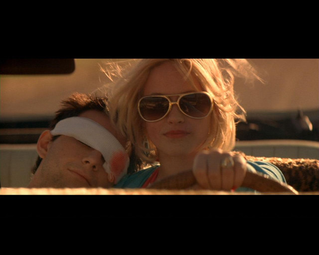 Man woman sunglasses looking distance free wallpaper for desktop - medium preview image