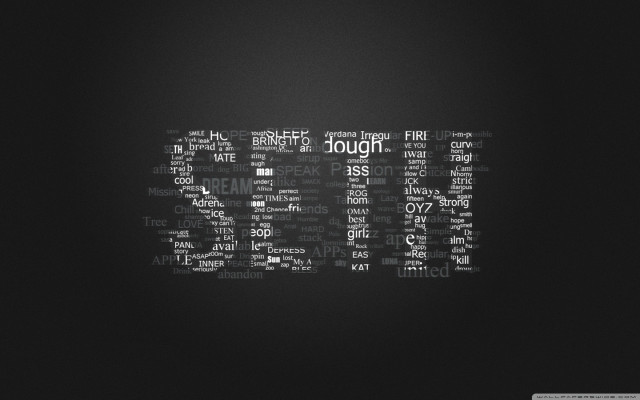 Black white photo word says #2 free wallpaper for desktop - medium preview image