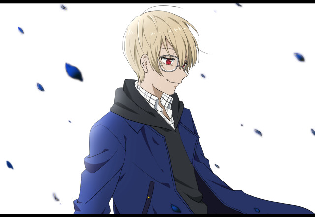 Blonde man glasses blue jacket free wallpaper for desktop - medium preview image