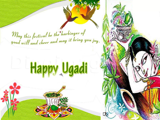 Greeting card woman pot flowers free wallpaper for desktop - medium preview image