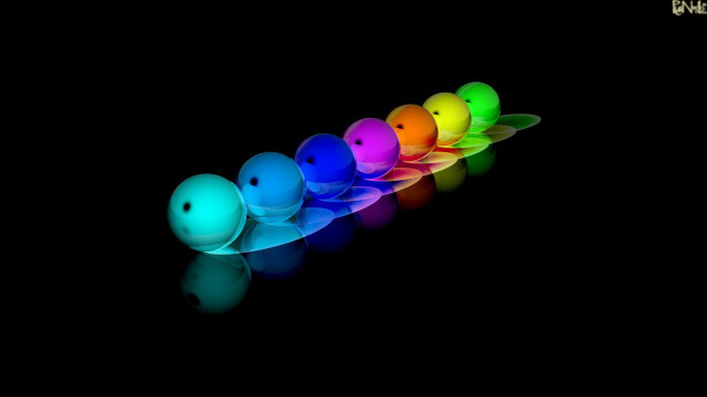 Bowling balls colorful row image free wallpaper for desktop - medium preview image