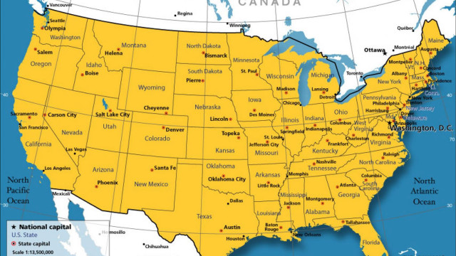 Us map major cities roads free wallpaper for desktop - medium preview image