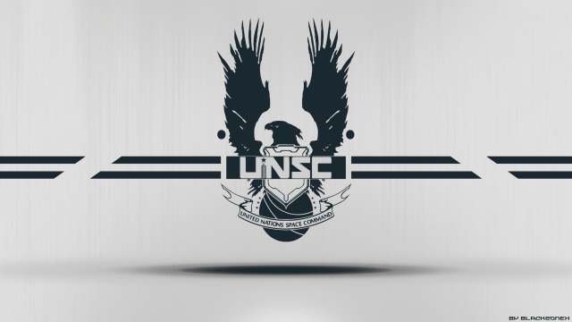 Birds logo unsc black white free wallpaper for desktop - medium preview image