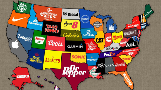 Famous brands map united states free wallpaper for desktop - medium preview image