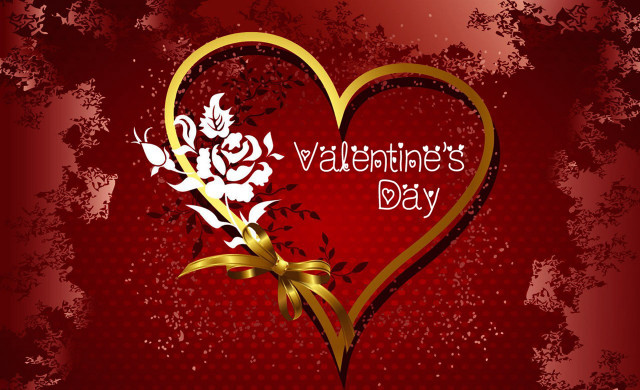 Valentines day card heart flowers #3 free wallpaper for desktop - medium preview image