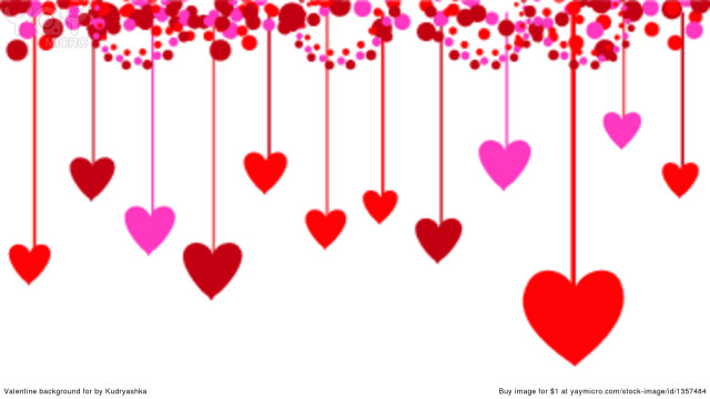 Hearts hanging dots romantic love free wallpaper for desktop - medium preview image