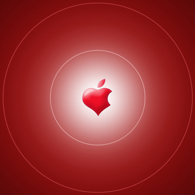Red apple logo abstract digital free wallpaper for tablet - medium preview image