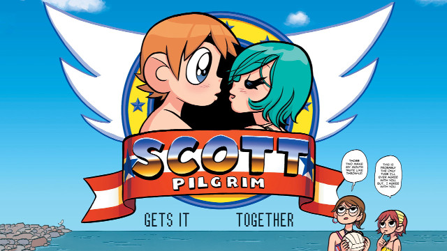 Cartoon couple kissing banner repeating free wallpaper for desktop - medium preview image