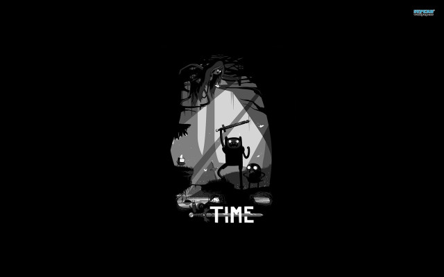 Cat sword time machine black free wallpaper for desktop - medium preview image