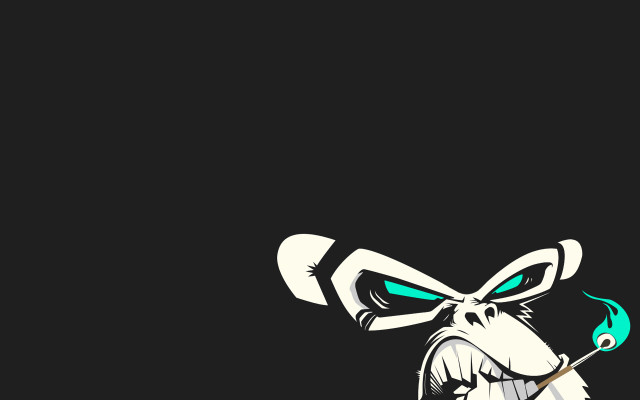 Cartoon stick greenlight black white free wallpaper for desktop - medium preview image