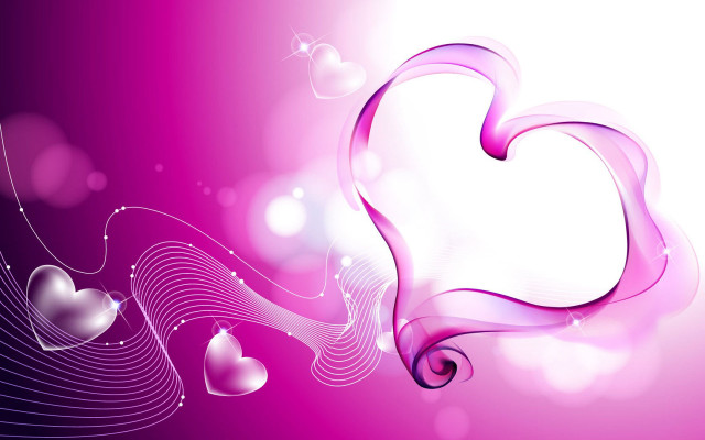 Pink heart swirly background with free wallpaper for desktop - medium preview image