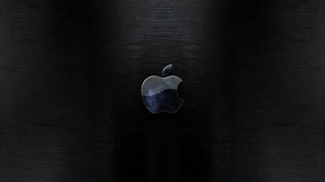 Apple logo black background dark free wallpaper for desktop - medium preview image