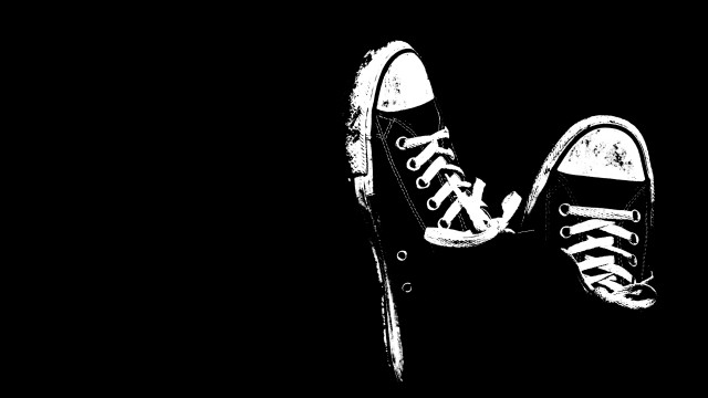 Shoes white laces dark image free wallpaper for desktop - medium preview image