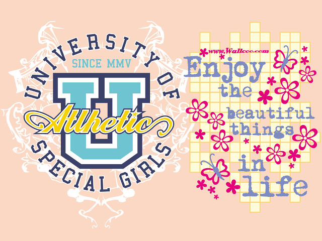 Lettering pink background flowers blue free wallpaper for desktop - medium preview image