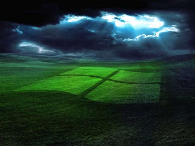 Green field cross shadow dark #3 free wallpaper for desktop - medium preview image