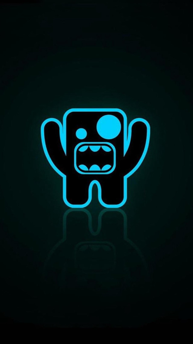 Neon blue black wallpaper cartoon free wallpaper for mobile - medium preview image