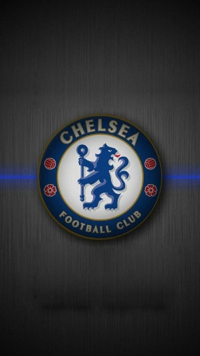Chelsea logo metal surface blue #2 free wallpaper for mobile - medium preview image