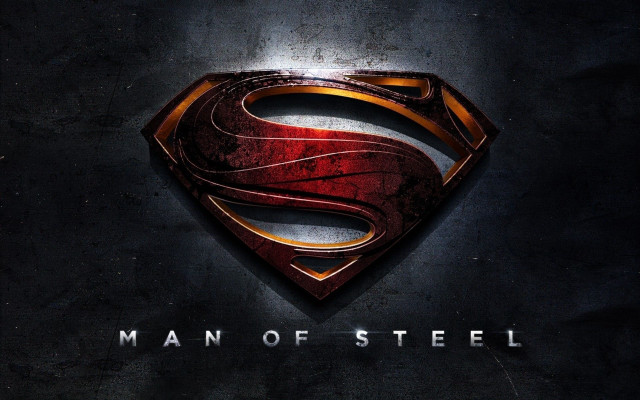 Superman logo man of steel free wallpaper for desktop - medium preview image