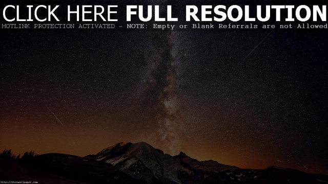 Night sky mountain stars text free wallpaper for desktop - medium preview image