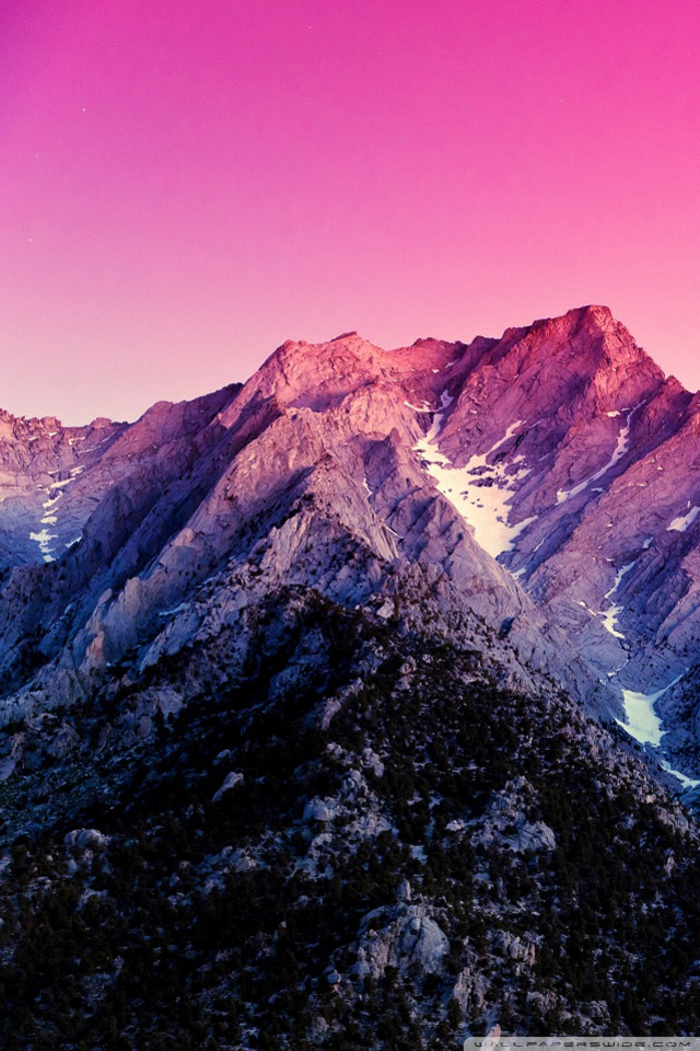 Mountain range pink sky background #3 free wallpaper for mobile - medium preview image