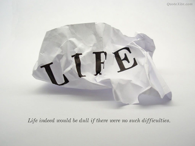 Crumpled paper with life written free wallpaper for desktop - medium preview image