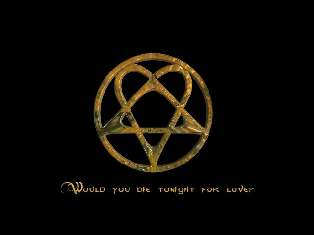 Golden pentagramil love death transgressive free wallpaper for desktop - medium preview image