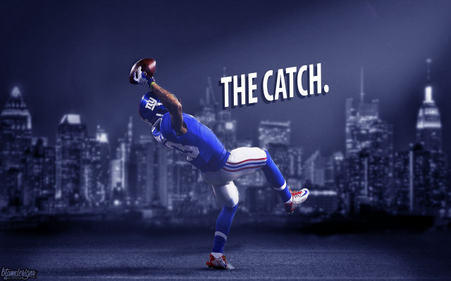 Football player catching ball cityscape #2 free wallpaper for desktop - medium preview image