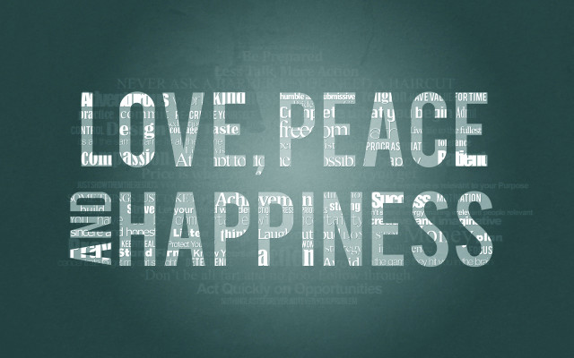 Love peace happiness green border #2 free wallpaper for desktop - medium preview image