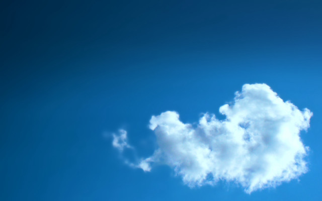 Cloud bird flying sky blue free wallpaper for desktop - medium preview image