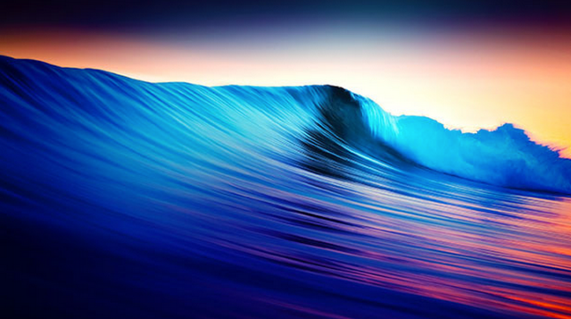 Breaking wave ocean sunset sunrise #4 free wallpaper for desktop - medium preview image