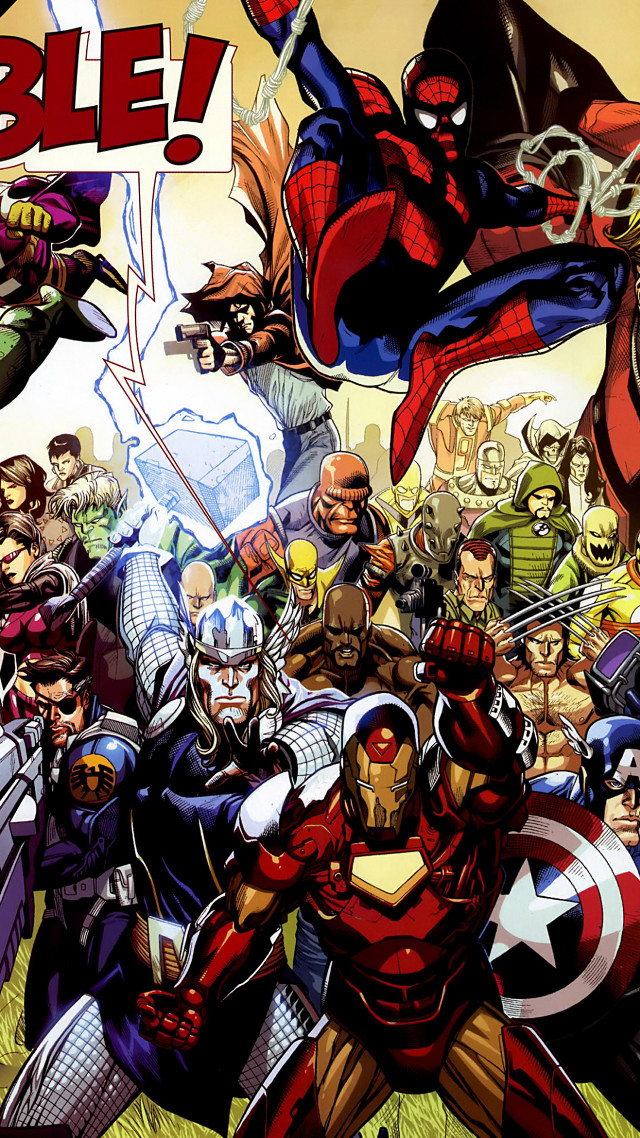 Avengers group captions characters image free wallpaper for mobile - medium preview image