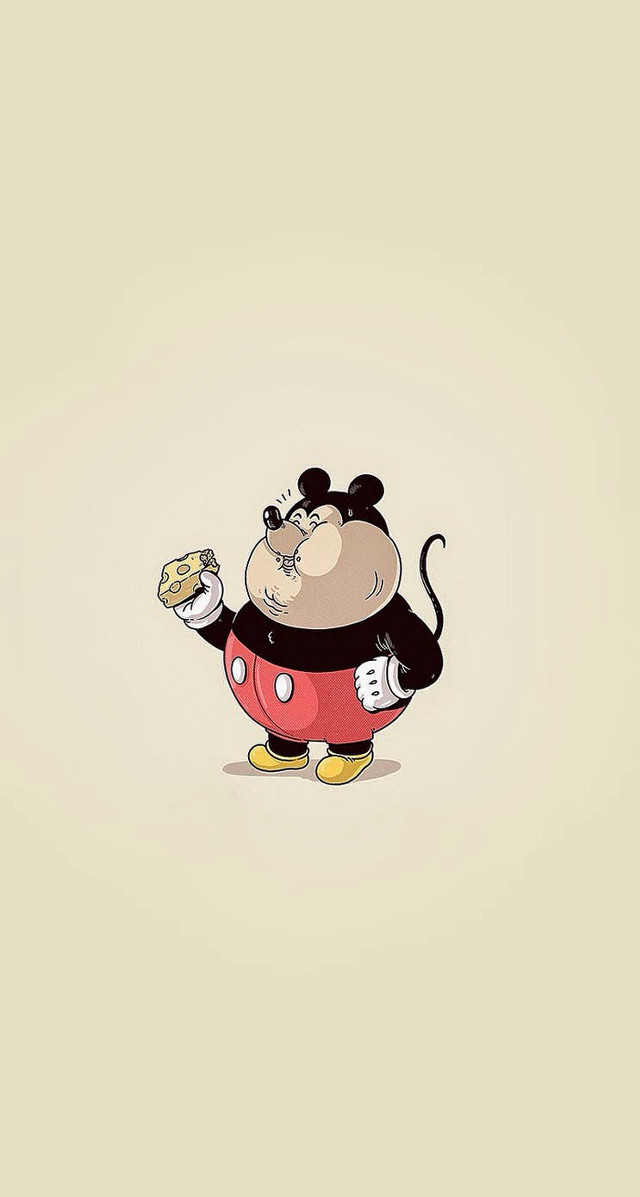 Cartoon character donut mouse back free wallpaper for mobile - medium preview image