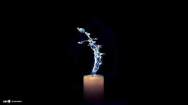 Candle water splash dark background free wallpaper for desktop - medium preview image
