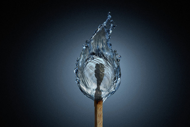 Wooden stick water drop person free wallpaper for desktop - medium preview image