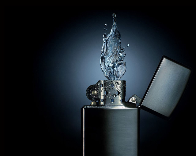 Lighter water splash lighter middle free wallpaper for desktop - medium preview image