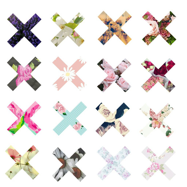 Colored squares with flowers white free wallpaper for tablet - medium preview image