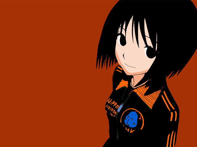 Girl black hair jacket blue free wallpaper for desktop - medium preview image