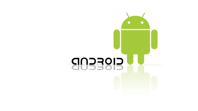 Green android logo closed reflection free wallpaper for desktop - medium preview image
