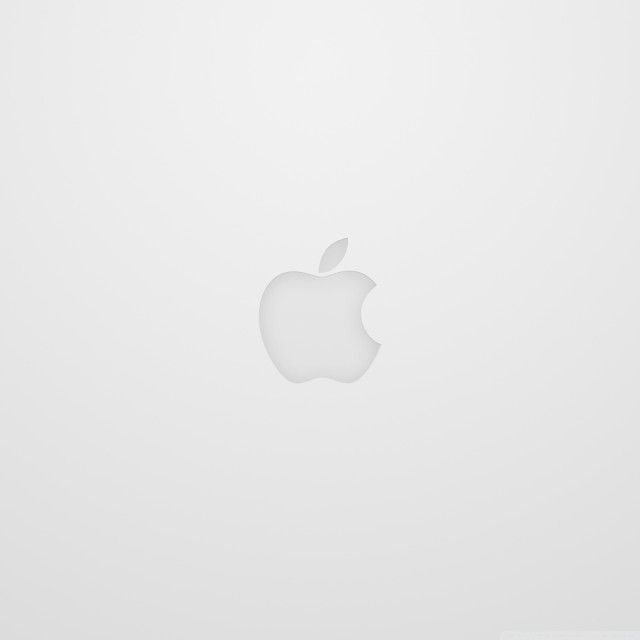 White apple logo minimalism raytraced free wallpaper for tablet - medium preview image