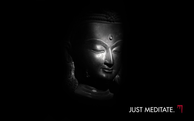 Buddha statue dark just meditate free wallpaper for desktop - medium preview image